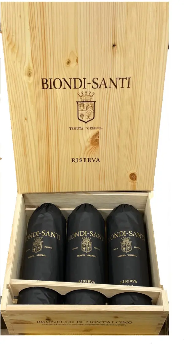 Brunello Di Montalcino Biondi Santi &Quot;Riserva&Quot; 2013 3 Bt X 750Ml Cassetta Di Legno - Immagine 2