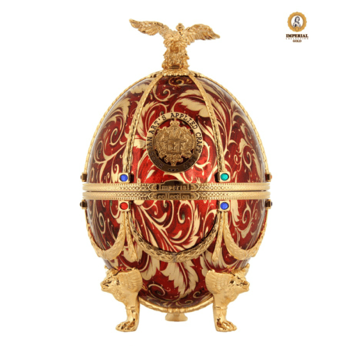 Faberge Ei Imperial Vodka Rot Gold Blumen Bottiglieria Del Massimo