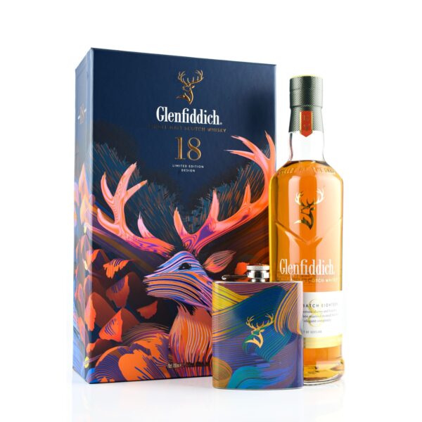 Glenfiddich 18 Year Old Whisky Flask Pack Limited Edition